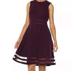 CALVIN KLEIN NWT Illusion Fit and Flare Dress Size 6 Petite Women's Formal